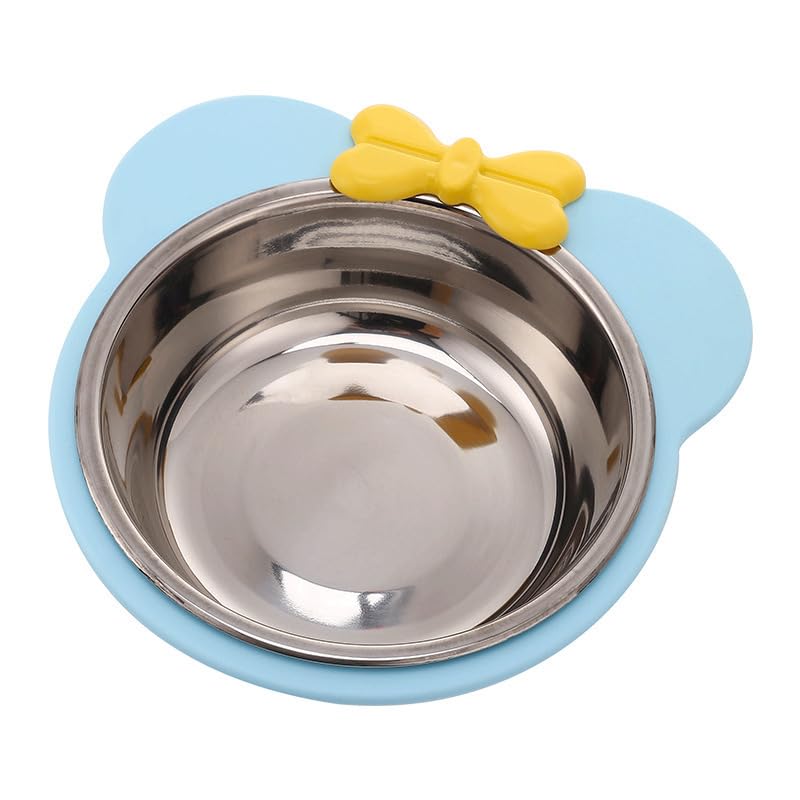 FYCAN Colorful Cat Feeding Lightweight Plastic Dog Single Feeding Bowls, Durable Non-Slip Kitten Food and Water Bowls - Durable and Easy to Clean Pet Bowls Pet Cat Dog Small Animal_1 (Blue) 1
