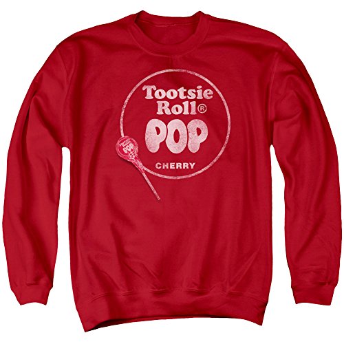 Tootsie Roll Pop Logo Sudadera para hombre, color rojo - Rojo - XXX-Large