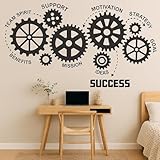 StickMe 'Success - Idea - Team Work - Goal - Mission - Office - Inspirational - Motivational - Quotes - Wall Sticker' -SM800 (Multi Colour, Vinyl - 105cm X 65 cm)-Self-Adhesive