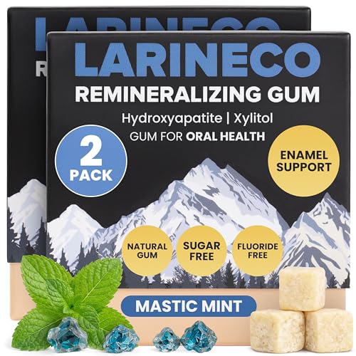 Larineco Remineralizing Gum with Nano Hydroxyapatite & Xylitol – Sugar-Free Xylitol Gum –...