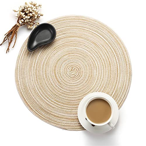 Set de table rond en coton lavable pour protéger la table des plats chauds
