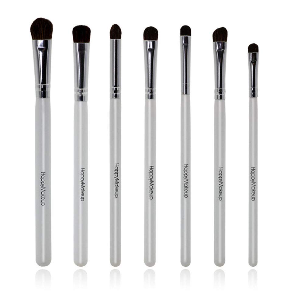 Y-YAO【7 Packs】Eye Brush Set,Eyeshadow Eyeliner Blending Crease Kit,Cosmetics Eyeliner Eyeshadow Blending Brushes (silver)
