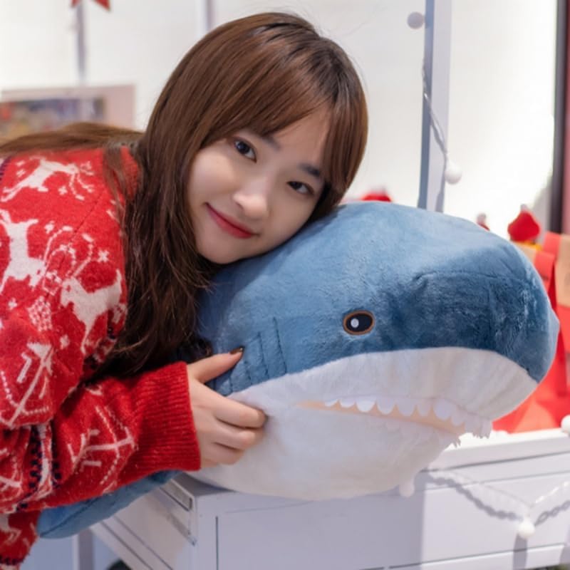 39.3 Inch Giant Shark Plush Stuffed Animal Toy Soft Plush Pillow Shark Stuffed Sea Animals for Boy's and Girl's Room Sofa Decoration and Holiday Birthday Gift - Image 7