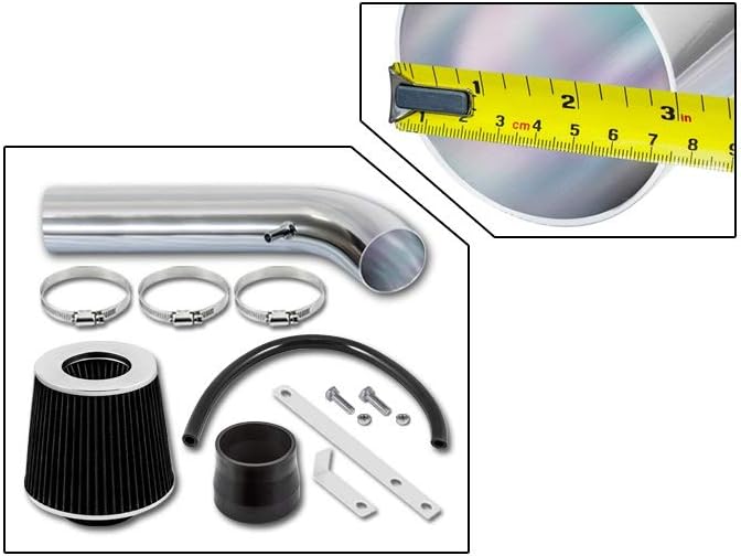 Short Ram Air Intake Kit & Black Filter Combo Compatible for 1994-1995 Honda Passport 3.2L V6 / Isuzu Rodeo/Trooper 3.2L V6 SOHC Engine