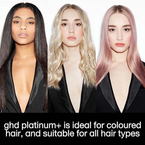 ghd Platinum+ White Intelligent Professional Hair Straightener, Less Hair Breakage, More Shine and Colour Protection, Ultra Zone Technology, Optimal Comb Temperature 185ºC Homogeneous