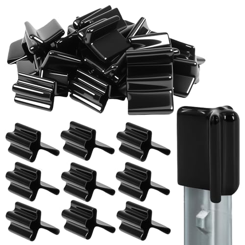 YUEARN 50 Pcs Safe T Post Caps, T Post Caps Safety, Vinyl T Post Topper Safety T Post Caps, Black