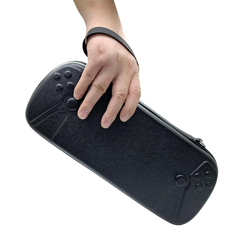 Hesupy Sac de rangement pour Playstation Portal, étui de transport portable, housse de protection pour console de jeux PS5, Noir , Polyuréthane