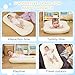 Lucakuins Baby Lounger, Bionic Design Baby Lounger for Newborn 0-24 Months, Soft Organic Cotton Breathable Lounger for Infants (White Newborn Lounger)