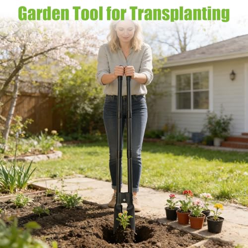 REILEIHODE Post Hole Digger 4.5FT Heavy Duty Hole Digger with Dual Sharp Blades Professional Manual Hole Digger Tool for Gardening Transplanting Fence Installation Construction by REILEIHODE - Image 7