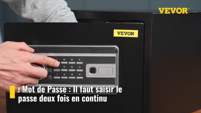 VEVOR - Coffre-Fort Biométrique 60L 4 Méthodes Déverrouillage | Sécurité Maison Bureau