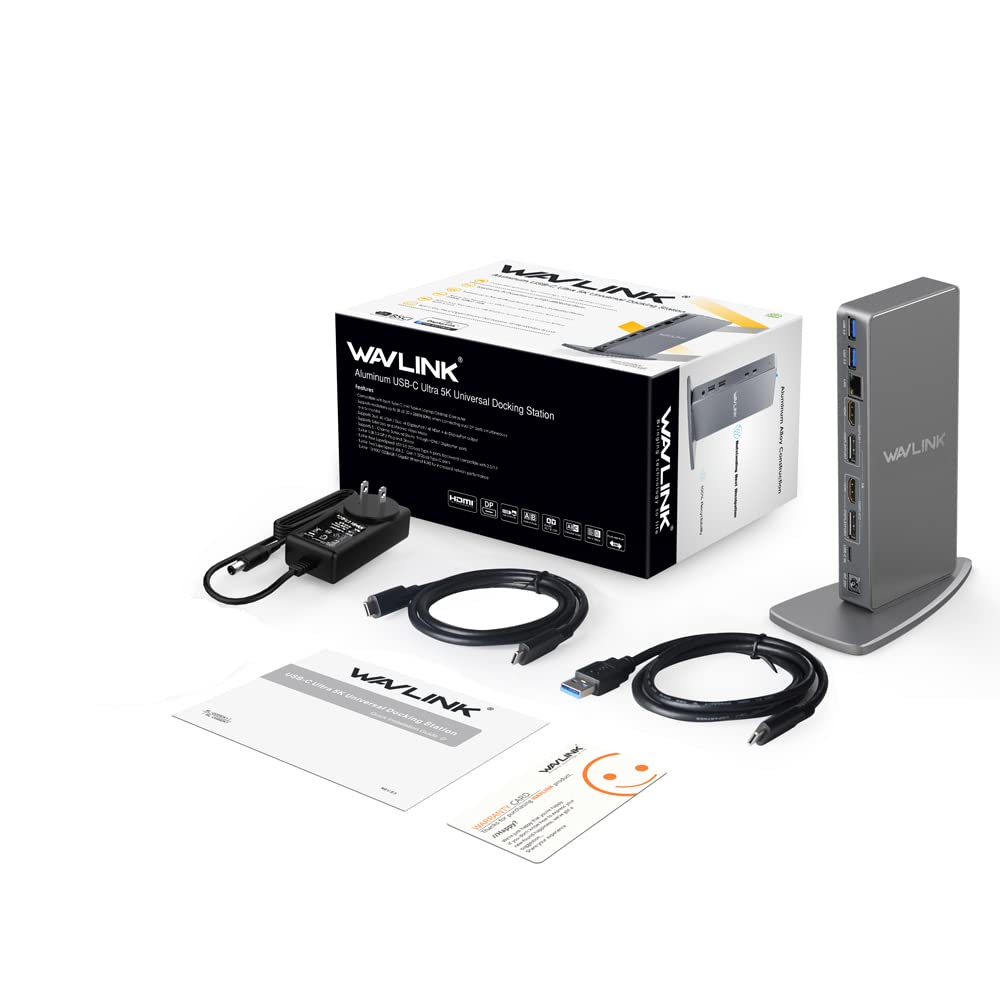 WAVLINK Docking station universal dupla USB C 4K, Dual 4K@60Hz e
