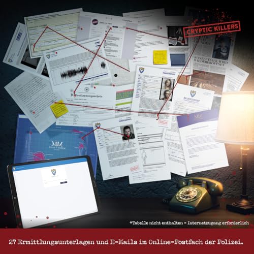 Stadtkrimis Exit Escape Stadtführung Cryptic Killers Detektivspiel - Cold Case - Mordfall lösen Spiel – Krimispiel für Erwachsene – Kriminalfälle lösen - Mord IM Magic Mirror Casino