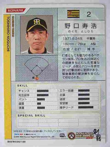 Amazon.co.jp: BBH2008 白カード 野口 寿浩(阪神) : スポーツ＆アウトドア