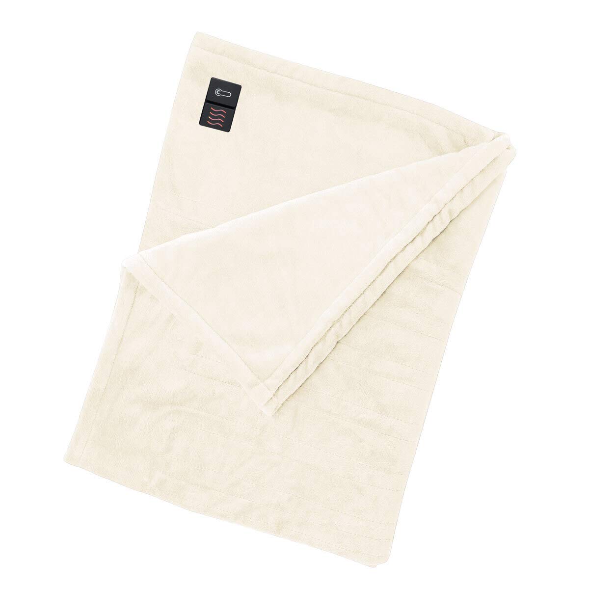Brookstone Heated Blanket Fleece Throw, Ivory, 127 x 152 cm : Amazon.co.uk:  Home u0026 Kitchen
