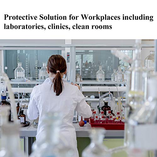 Cleaing Pacote com 10 casacos de laboratório descartáveis SMS para adultos, 2 bolsos com gola e punh