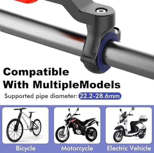 Vunanvu Soporte Movil Moto y Bicicleta Universal, Soporte Manillar Moto con Giratorio 360°, Soporte de Telefono para Manillar de Bicicleta MTB/Montaña y Scooter Compatible con Teléfono Móvil de 4-7'' - imagen 4