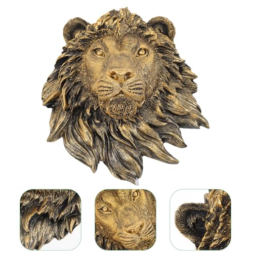 Tête de sculpture murale dorée Yardwe idée cadeau maison