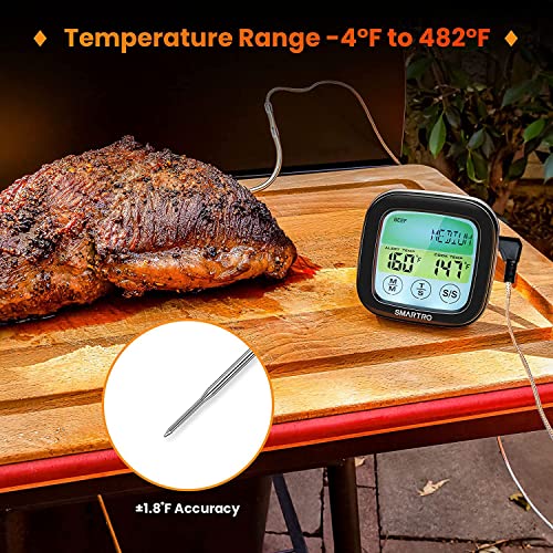 Smartro St59 Digital Meat Thermometer For Oven Bbq Grill Kitchen Food Cooking With 1 Probe And Timer #TOP2
