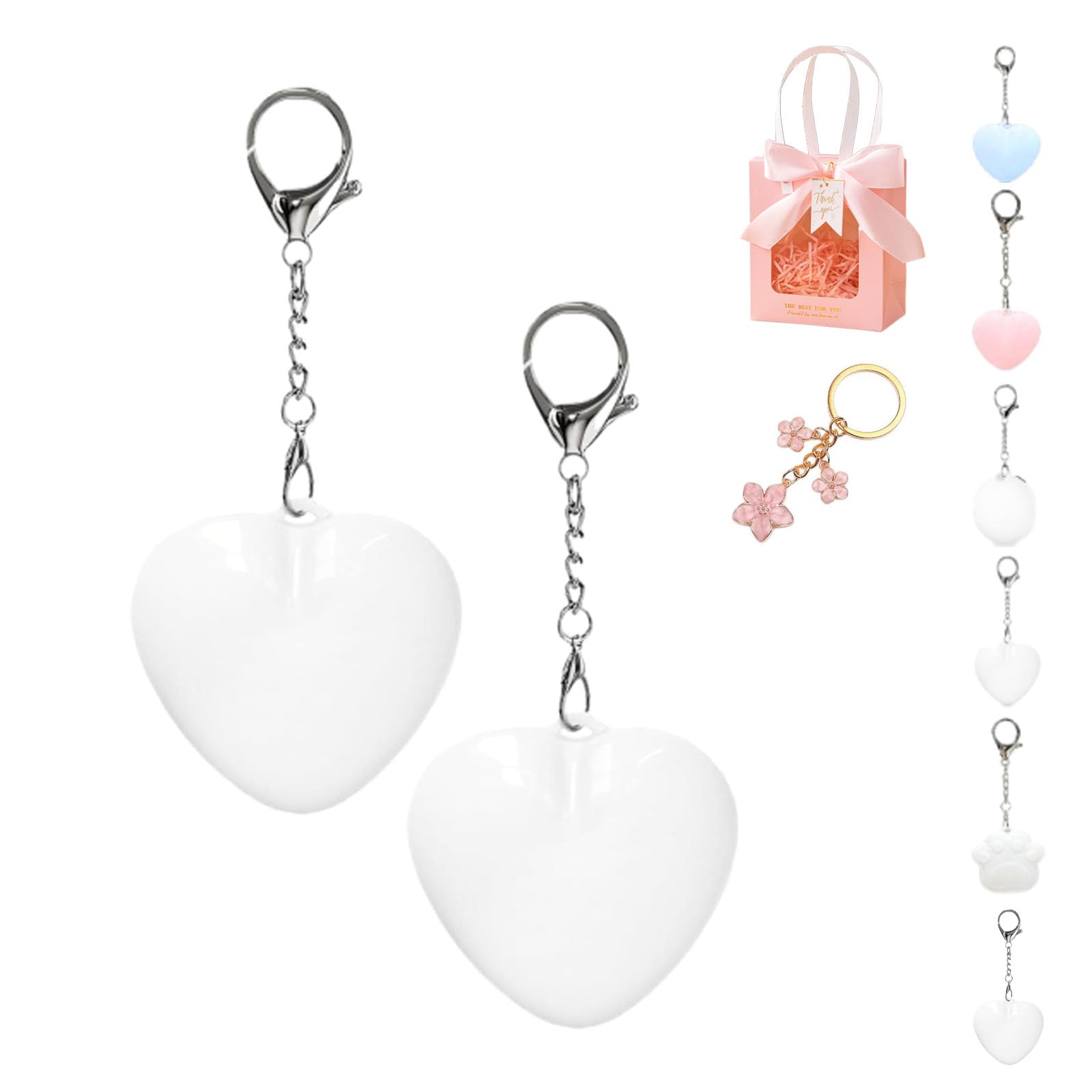 Gienslru Women's Heart*2 Love Wallet Tote Bag Touch Sensing Light, Purse Light Handbag Lights, Rechargeable Mini Touch Handbag For Inside, Led Automatic Glow, Heart Shaped Purse Lights Keyring (Heart*2)
