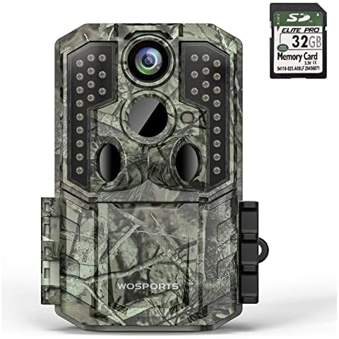 Wosports Wildkamera Fotofalle 30MP 1920P FHD Jagdkamera 120° Weitwinkel 0,2s Auslöser Nachtsichtkamera mit Bewegungsmelder Nachtsicht Wasserdicht für Jäger Garten Wildtier G600 Cover