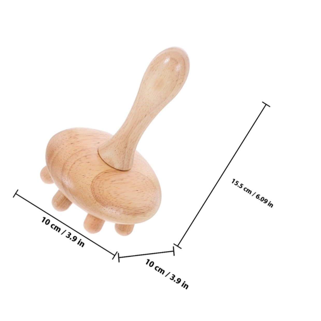 ibasenice Peine Masajeador Natural de Madera Beige 2 Piezas Resistencia a Deformación y Desgaste para Masaje del Cuero Cabelludo y Cuidado del Cabello
