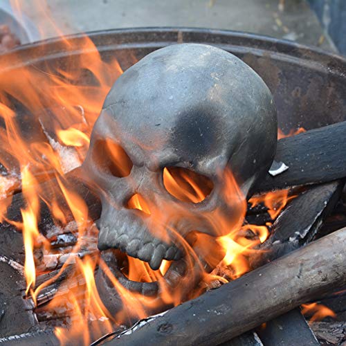 image for Stanbroil 9-Inch Imitated Human Skull Gas Log for Indoor or Outdoor Fi