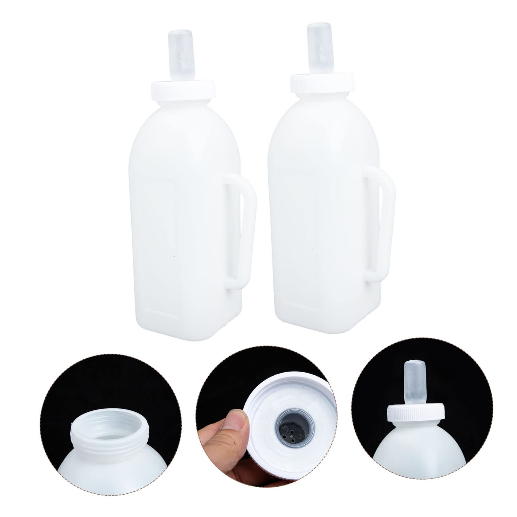 Toddmomy 4 Piezas biberón confiable para terneros biberones Botella Bebe biberón Animal recién Nacido Leche de Cerdo Botella de Leche para Mascotas Botella de Leche de Cordero Cachorro bebé