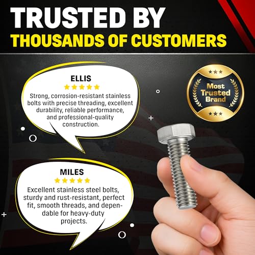 Image of Stainless 7 /16-14 x 1-1 /2 inch Hex Head Bolts (3 /4 inch to 5 inch Lengths Available in Listing), 304 Stainless Steel, 10 Pieces (7 /16-14 x 1-1 /2 inch)