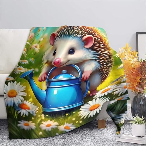 Couverture de lit en microfibre chaude housse de canapé imprimée 3D hérisson - 7