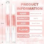 Meschett 2PCS Cuticle Oil Pens for Nail Care,Cuticle Revitalizer Oil Pen with Soft Brush,Cuticle Oil to Prevent Nail Cracking and Dry (Peach & Strawberry Flavor) - Image 2