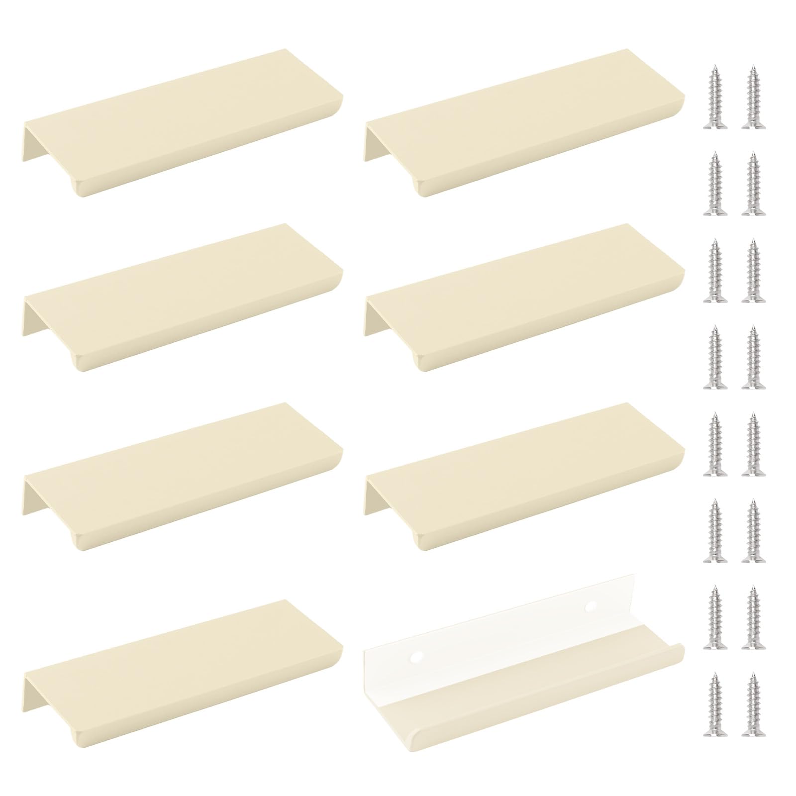Poignées auto-adhésives armoire tiroir 120mm beige lot de 8 quincaillerie meuble moderne