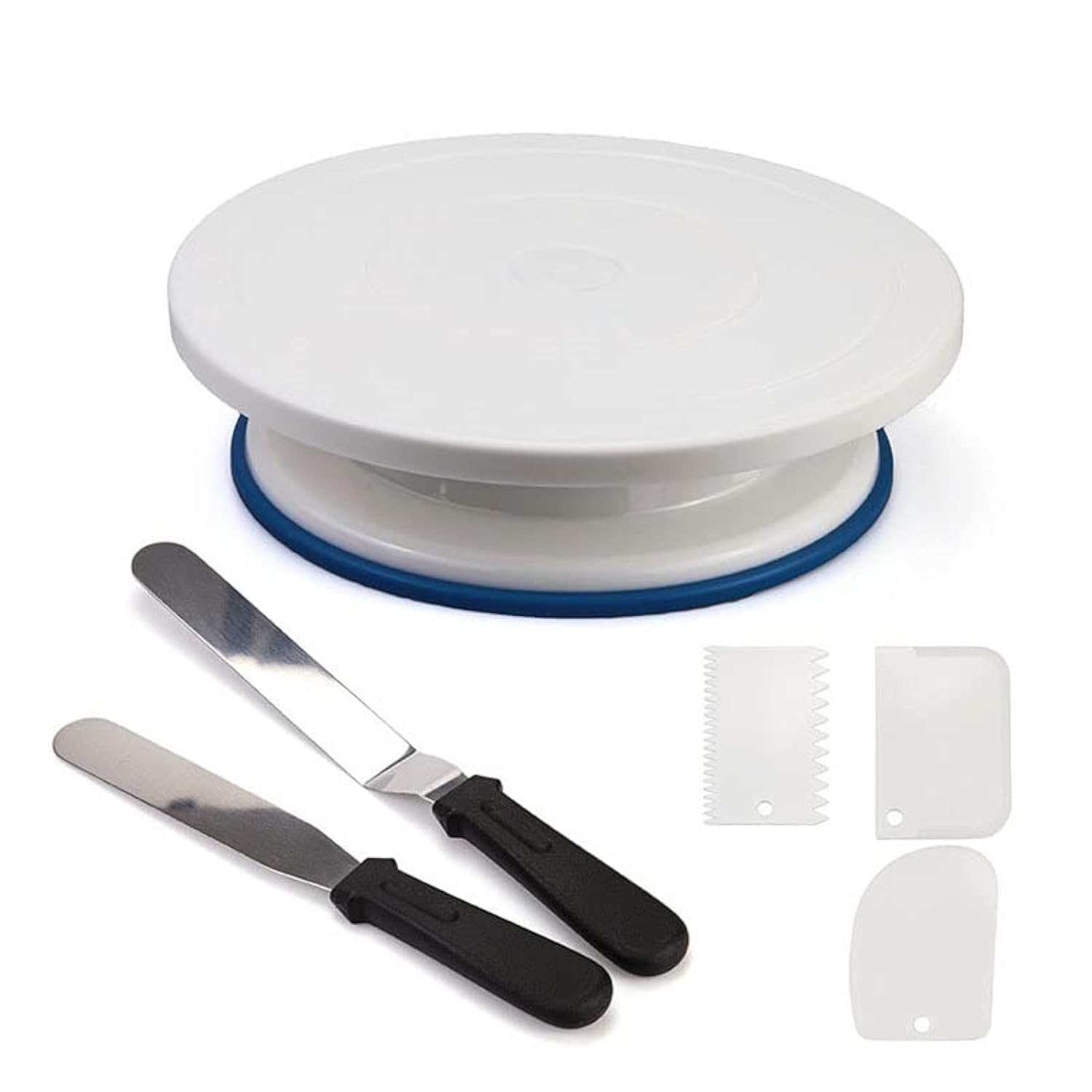 Présentoir à gâteaux tournant 28 cm (Lot de 6) pour décoration et pâtisserie