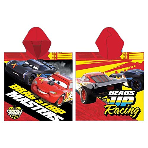 EXITY KFT Poncho Mare Cars Lightning McQueen Disney Toalla Albornoz MICROCOTTON CM110X55 100% PL- CR 0107