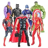 7Pcs Superhero Action Figures Toy Set, Collectible Figures Gift for Kids and Fans Obsessed with Char