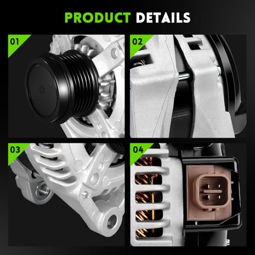 Image of 11402N New Alternator Replacement for 2009-2012 Toyota RAV4, 12-15 Camry, 2011-2016 Scion TC,100A 2.5L L4, 11402 2706036010 1042102270 27060-36011 27060-0V010 104210-8431