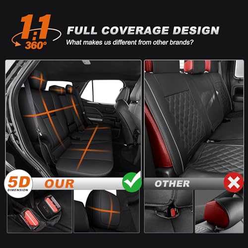 Image of AOMSAZTO Custom Fit Seat Covers for Toyota 4Runner 2025 2026 Full Set Faux Leather Car Seats Cover for 4Runner Accessories Black(5 Seats Model Only)