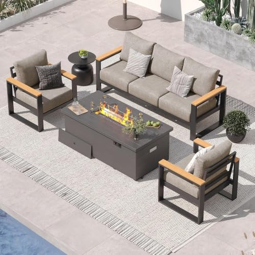 Image of Sundale Outdoor Aluminum Patio Furniture Set, 4 Piece Conversation Sets