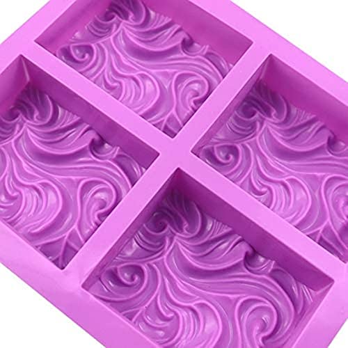 Dd-Life 2Pcs Sea Wave Silicone Soap Molds, 4-Cavity Rectangular Wave Silicone Molds For Homemade Soaps Chocolate Jelly Pudding Mousse Cake Making #TOP5