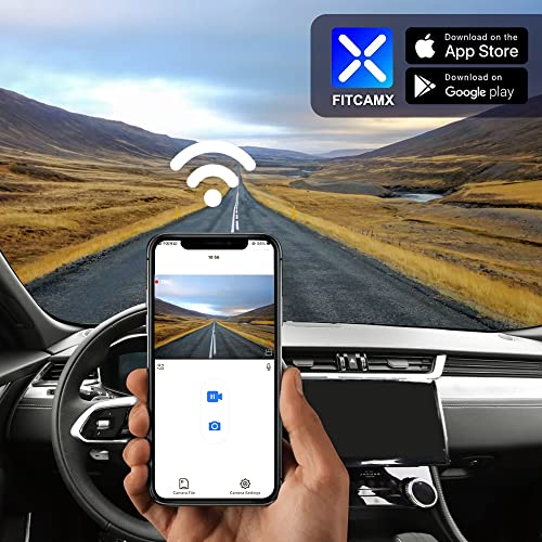 Image of Fitcamx 4K Dash Cam Suitable for Jaguar F-Pace 2022-2026 (Model 6321) P250 P340 P400 R-Dynamic S SVR X761, OEM Look, UHD 2160P Video, WiFi & APP, Loop Recording, G-Sensor, Plug & Play, 64GB Card