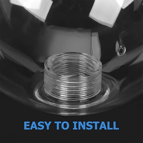 Miniatura 5 de Globo de luz de vidrio transparente esférico pantalla de cristal G9 roscada burbuja para luz (4.724 in) lámpara poste sombra