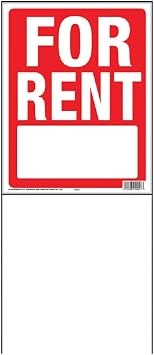 HY-KO Products SIY-213 FOR RENT Sign w/Frame