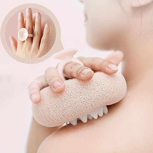 Sunflower Bath Ball 2-in-1 Scrubber | Shower Gloves(Purple 2pcs)