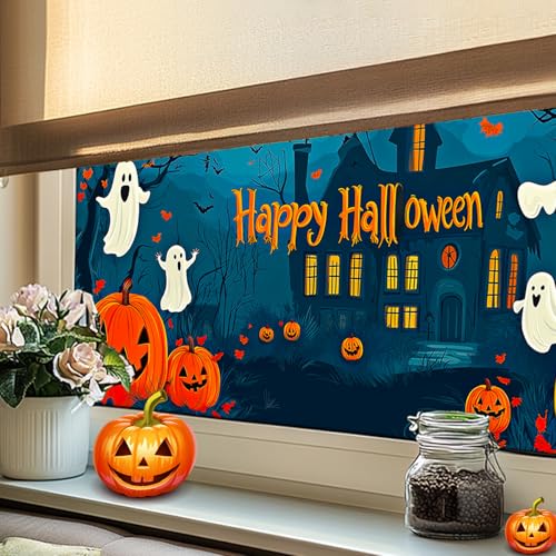 Vinilo Decorativo Halloween Calabaza Fantasma para Ventana miniatura 6
