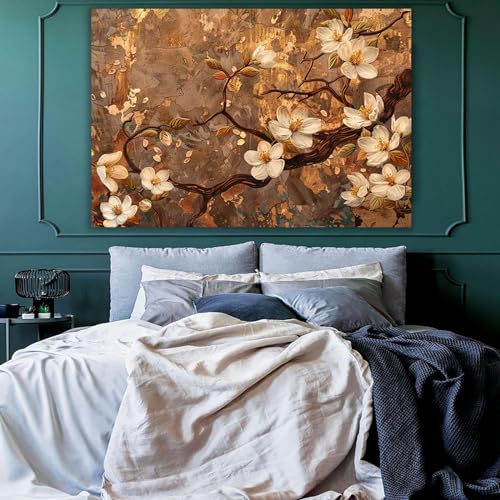 Tableau Fleur d'abricot 70x100cm pour decoration murale de salon