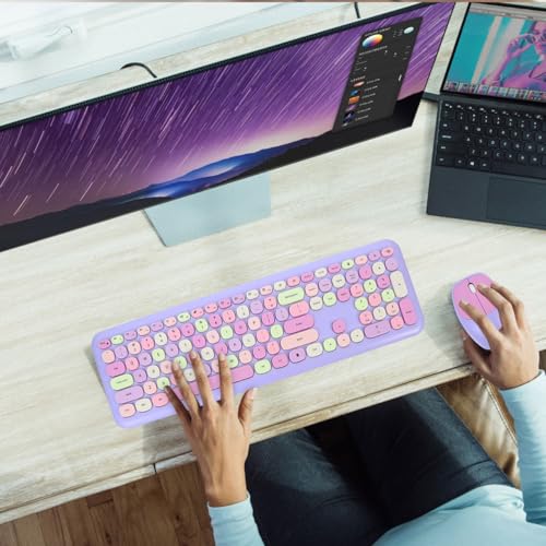 Teclado y ratón inalámbricos resistentes en ABS con 3 botones para máxima precisión en pc. 6