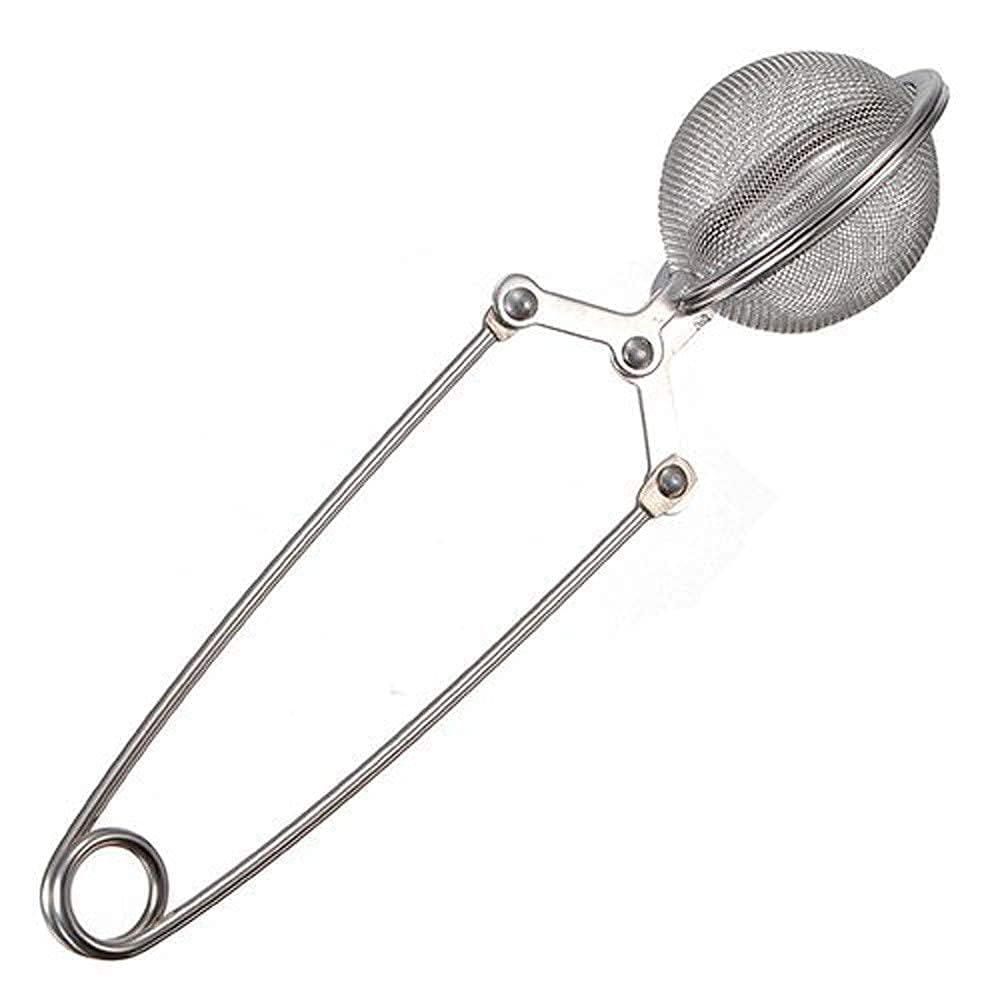 VIPREKHO Stainless Steel Tea Ball Strainer Mesh Infuser Filter Reusable Spice Filter Ball Herbs Infuser with Extended Chain Hook for Loose Leaf Tea and Spices Seasoning | 1 Pcs