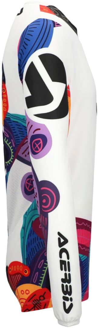 Acerbis X-Flex Veras Maglia Motocross, Bianco/Nero/Giallo, L