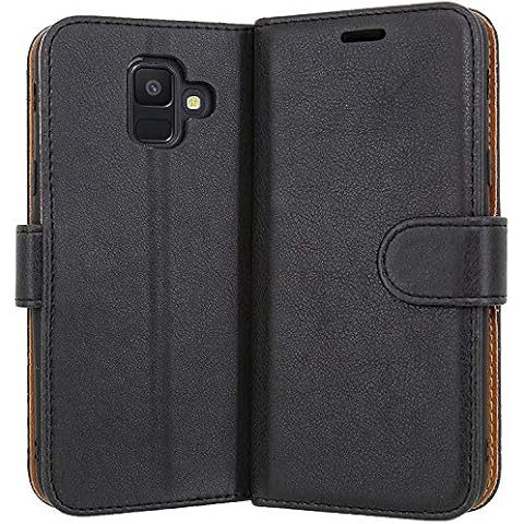 Case Collection for Samsung Galaxy A6 Phone Premium Leather Folio Cover, Magnetic Closure Protective Book Design Wallet Flip with [Card Slots] and [Kickstand] for Samsung Galaxy A6 Case (2018 Version) Cover
