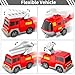Bennol 5-in-1 Fire Trucks Toy Set for Boys Age 1-3 3-5, Fire Car Truck for Toddlers 1 2 3 4 5 6 Years Old, Christmas Birthday Gift Car Sets with Light Sound