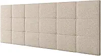 Cabeceira Estofada Suspensa Bia 1.60 Cama Box Queen Decoração Quarto Queen Móveis (Bege Linho)